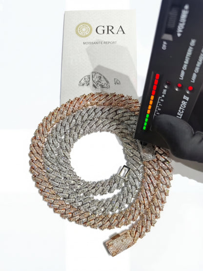 15MM Iced-out Prong Miami Cuban Chain