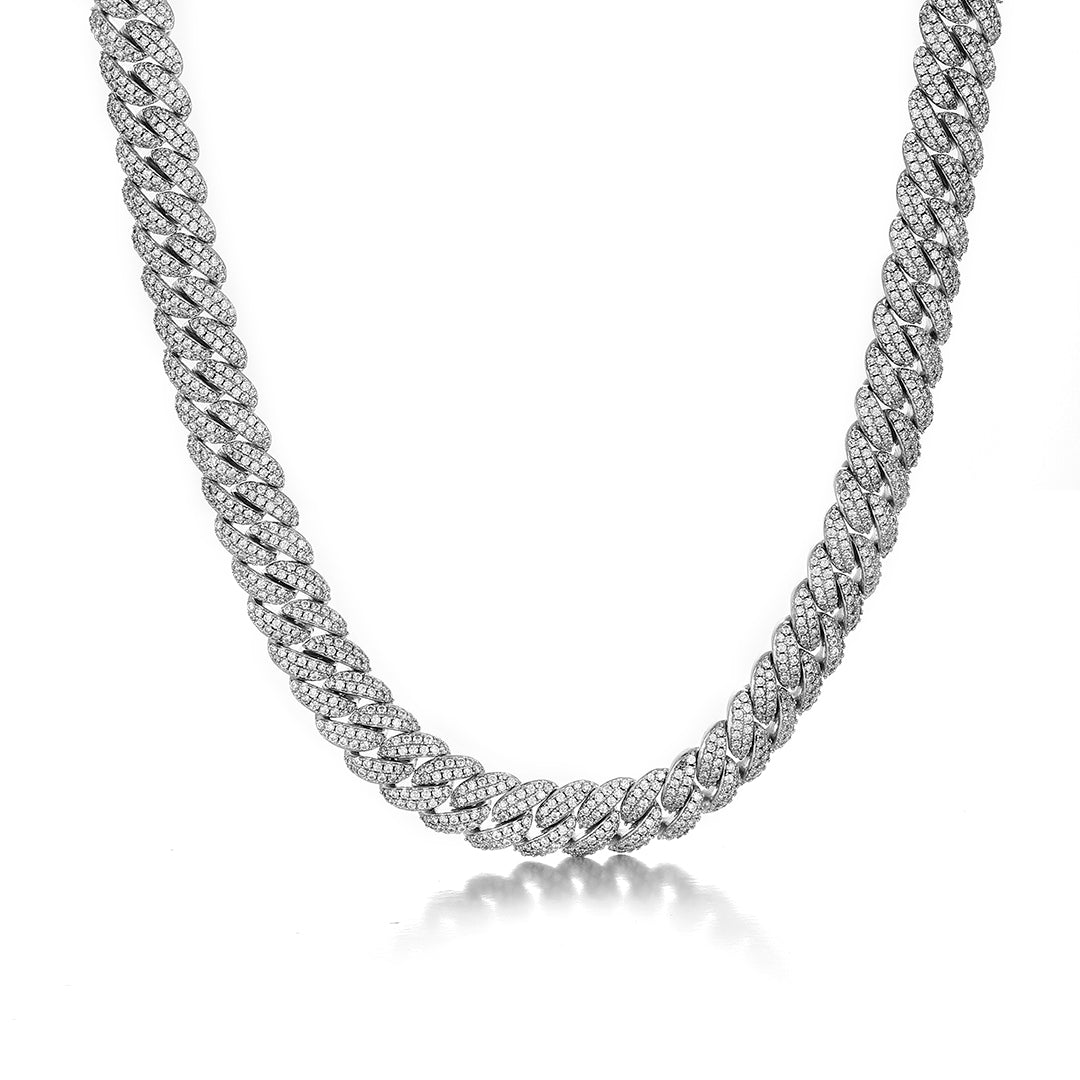 S925 Moissanite 10MM Cuban Chain