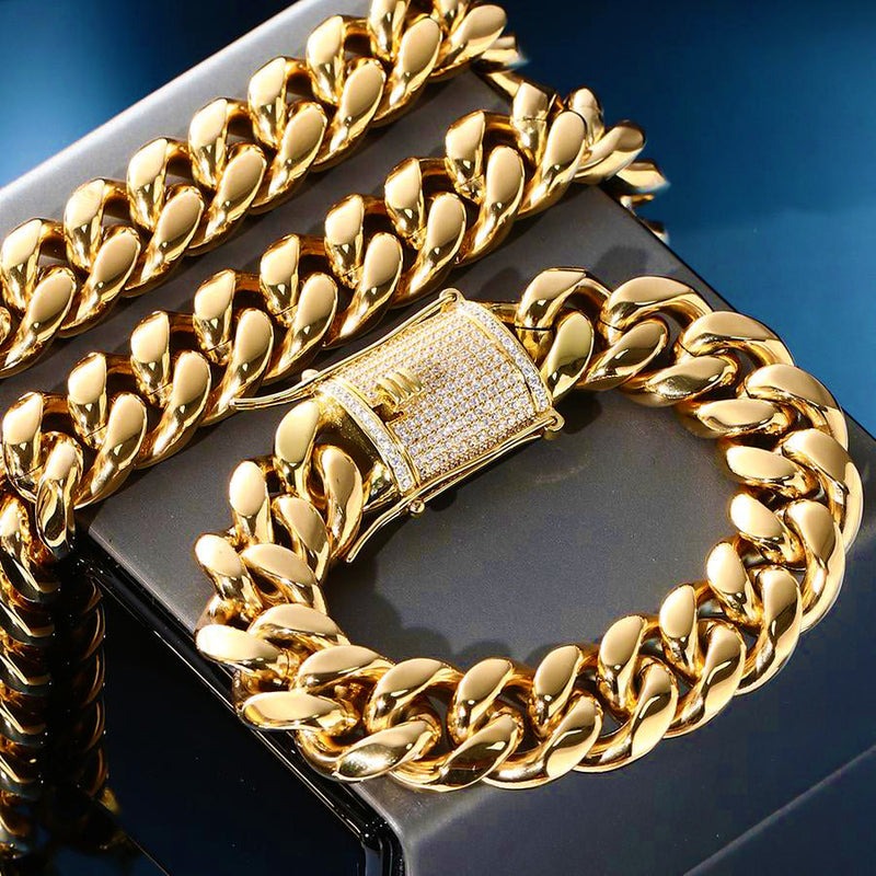 Iced Clasp Miami Cuban Link Chain