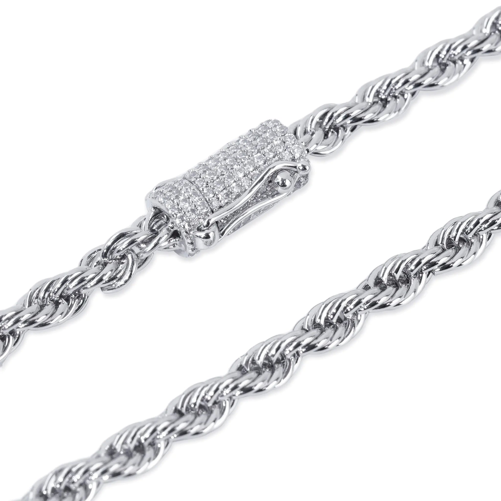 4MM Rope Chian With Moissanite Clasp