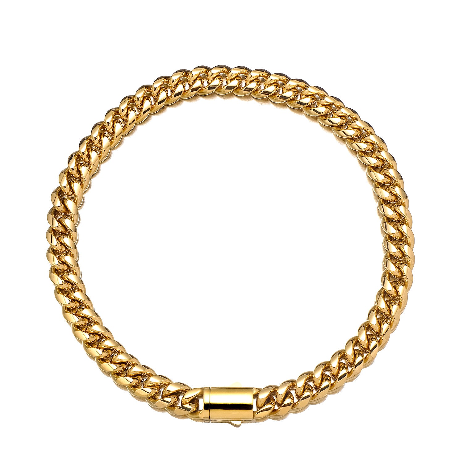 18K Spring Buckle Cuba Chain