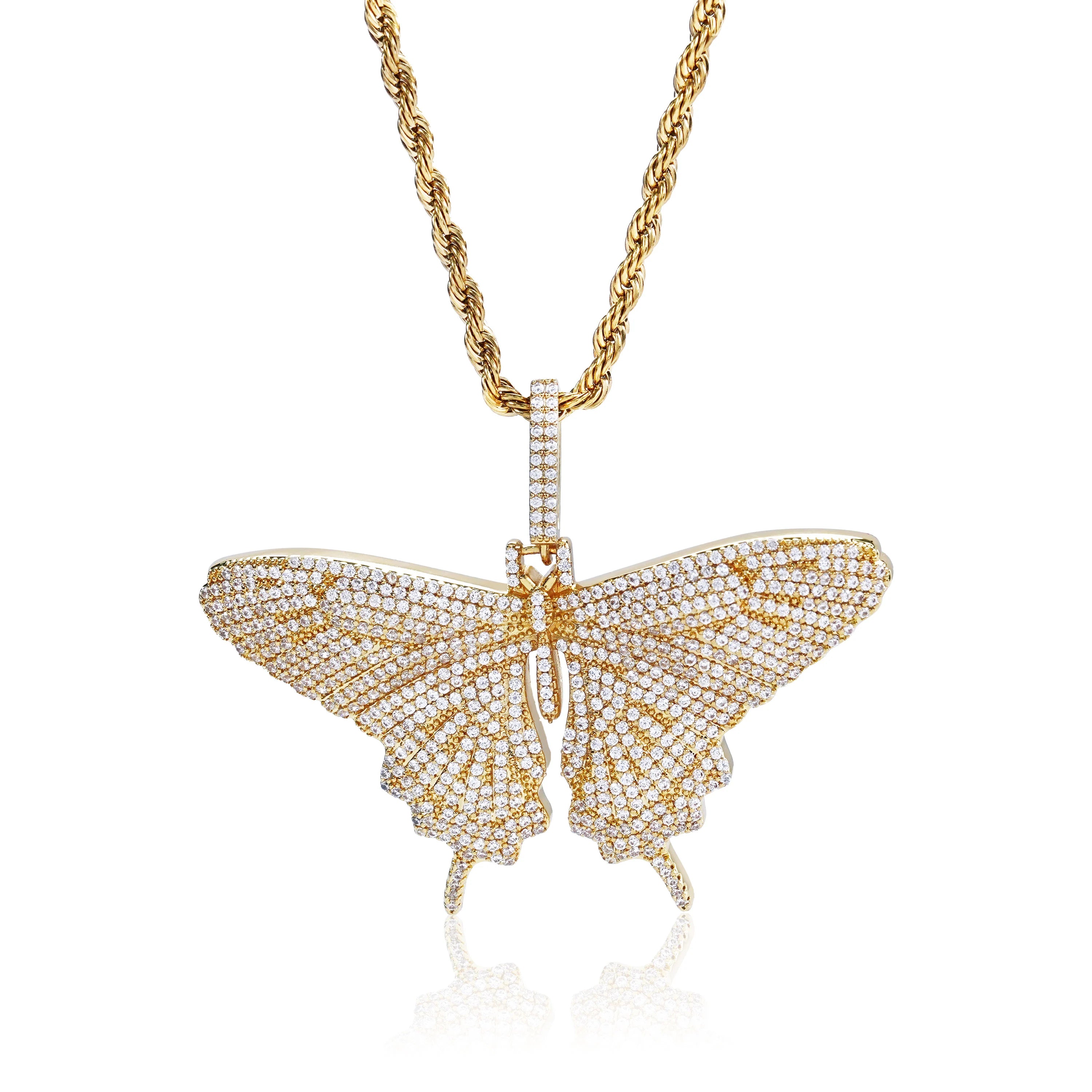 Iced Butterfly Pendant