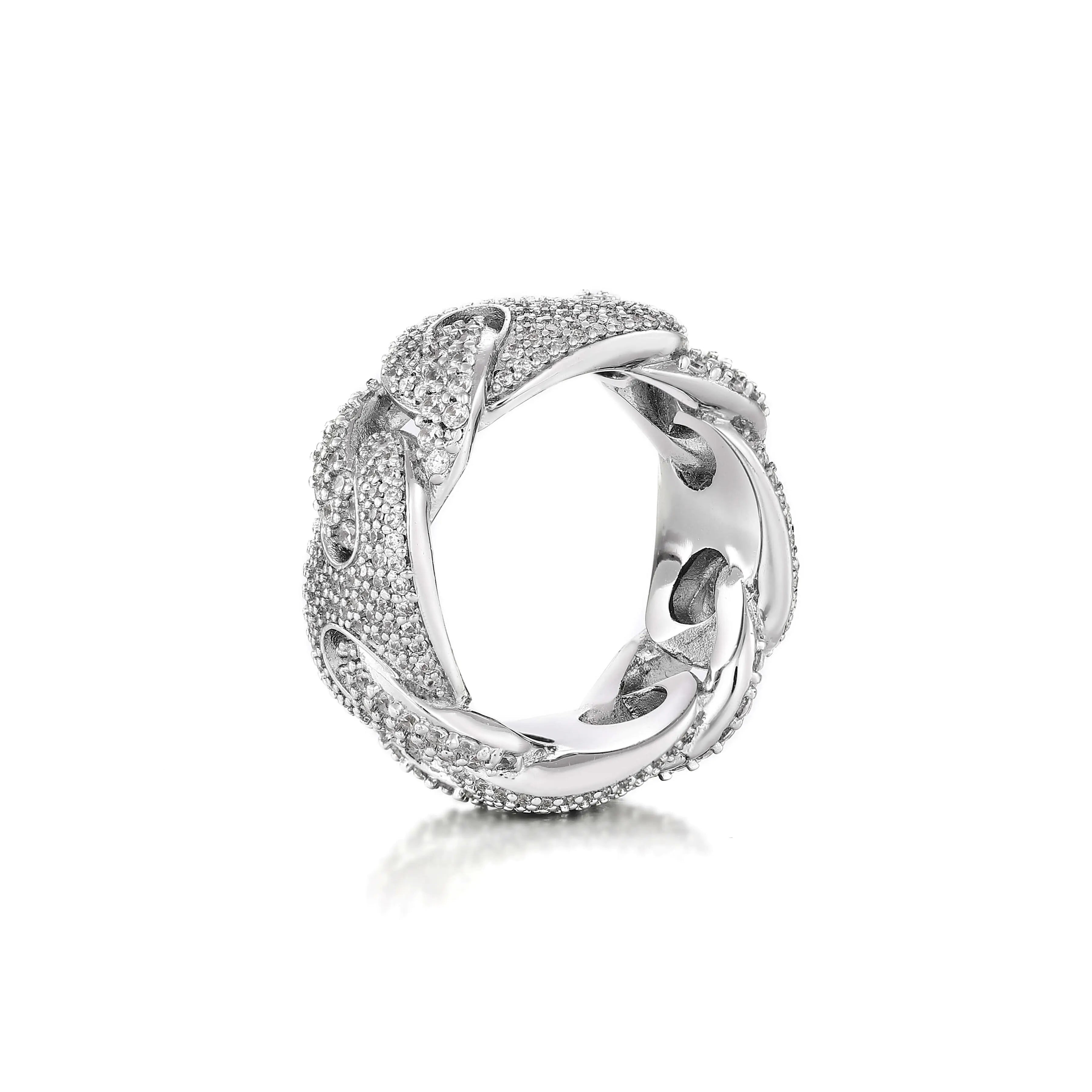 S925 Moissanite G-Link Ring