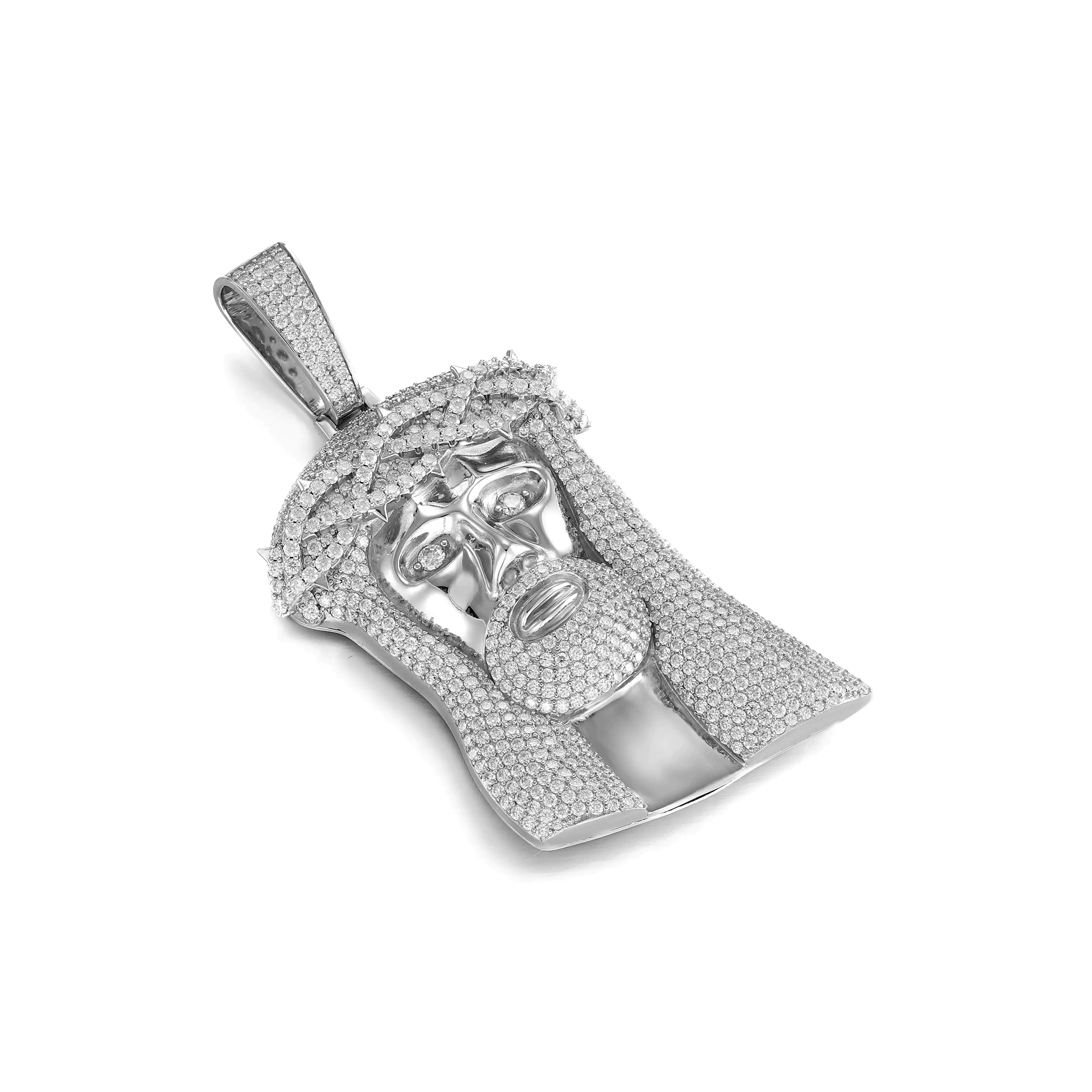 S925 Moissanite Jesus Pendant