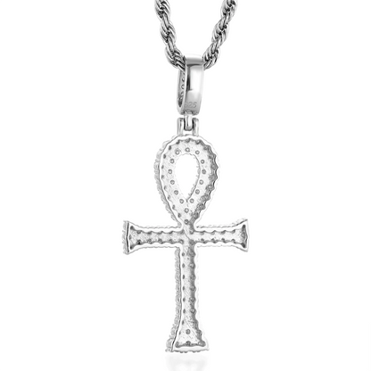 S925  Moissanite Ankh Pendant