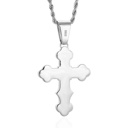 S925  Moissanite Jesus Cross Pendant