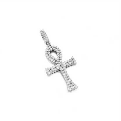 S925  Moissanite Ankh Pendant