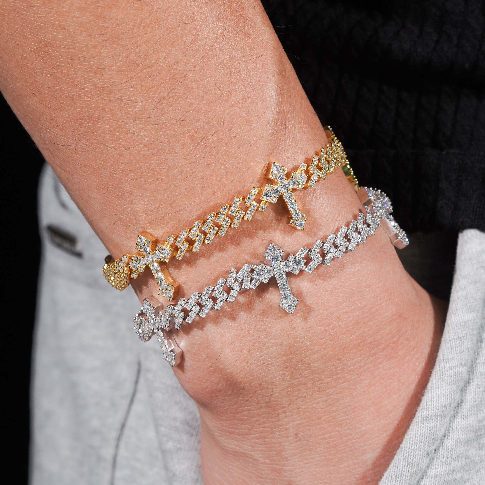 6MM Cross Cuban Bracelet