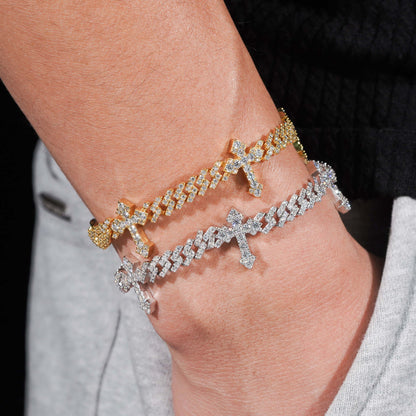 6MM Cross Cuban Bracelet