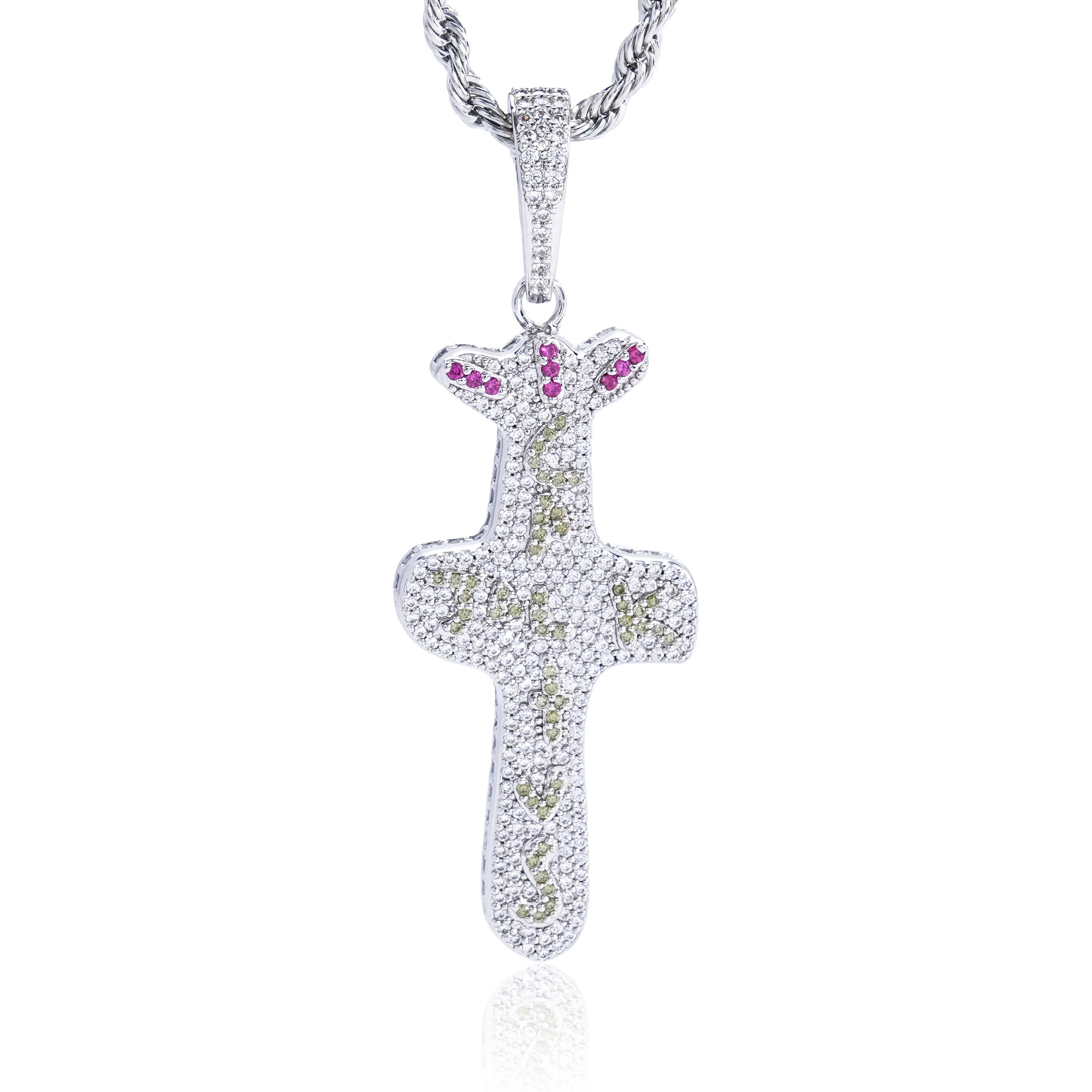 Iced Funcy Cross Pendant