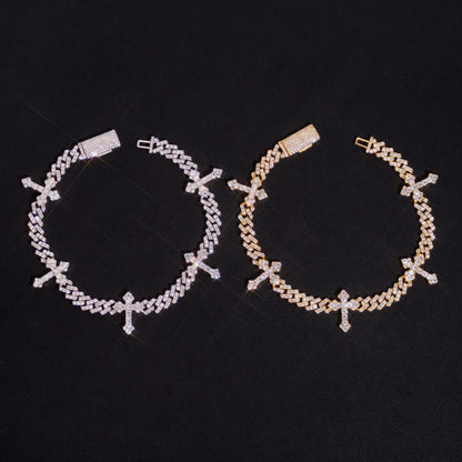 6MM Cross Cuban Bracelet