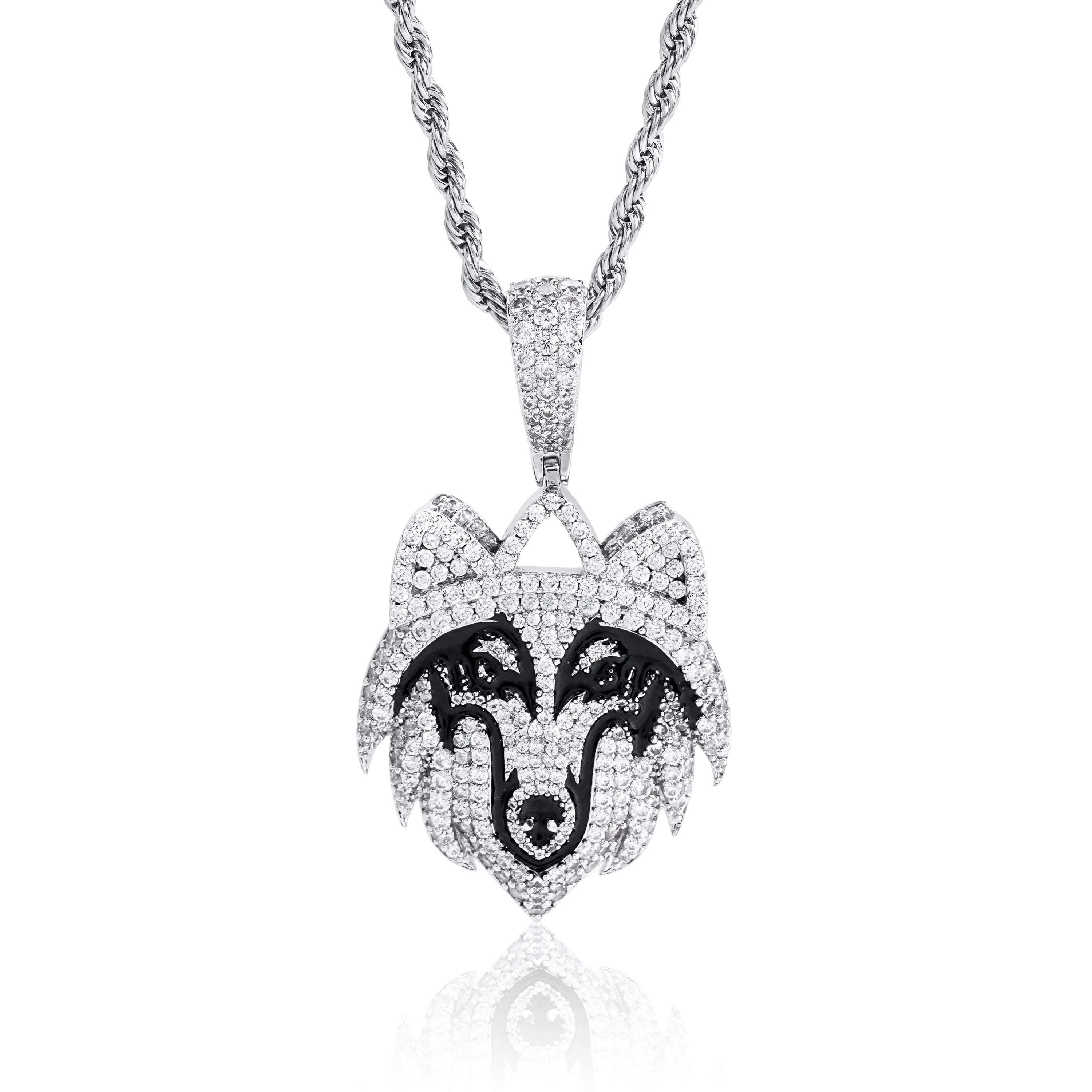 Iced Wolf Pendant