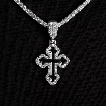 Black Enamel Cross Pendant