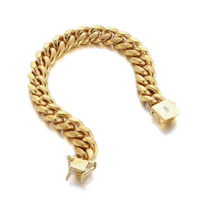 Miami Cuban Link Bracelet - White Gold