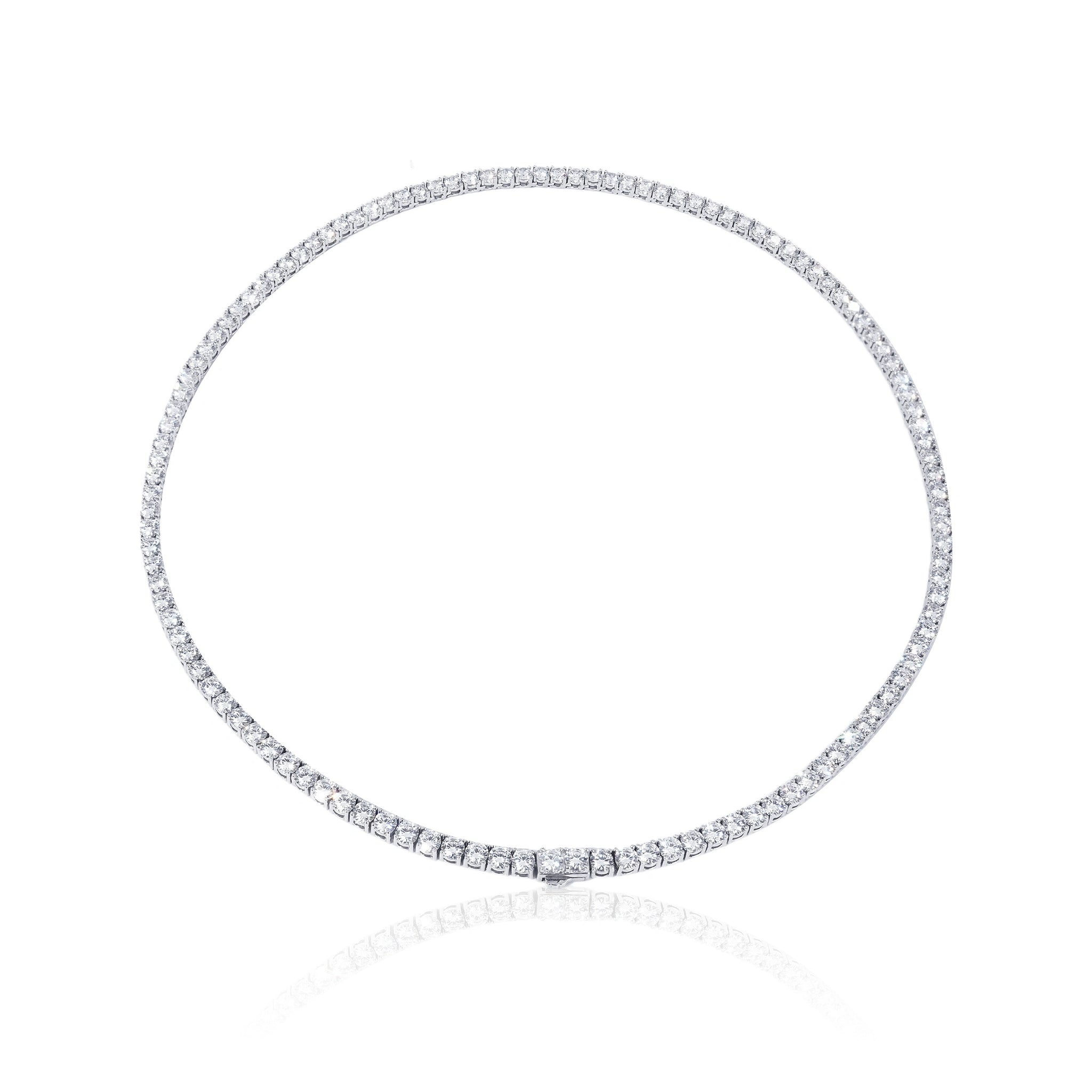 925 Sterling Silver Moissanite Tennis Chain