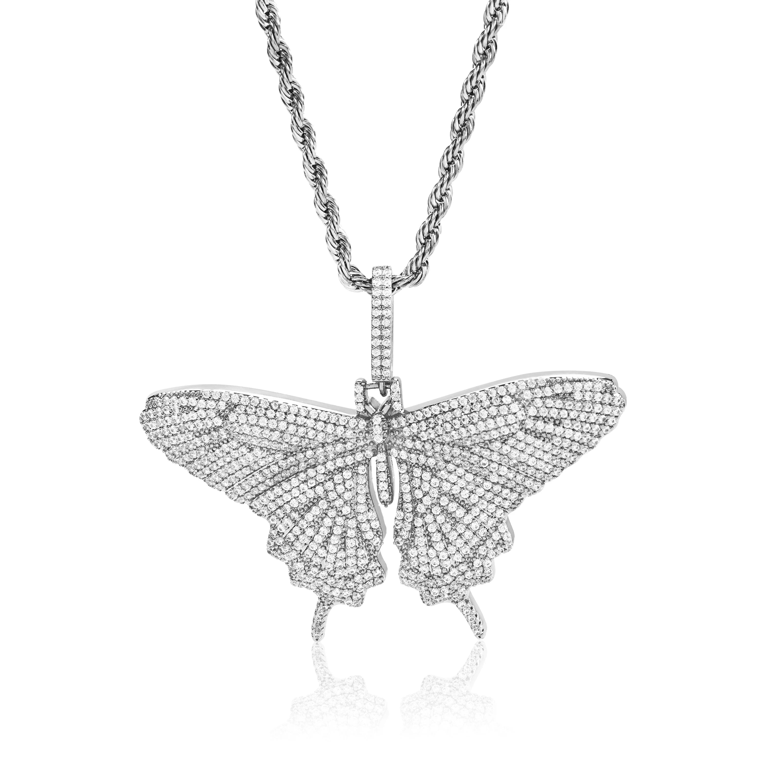 Iced Butterfly Pendant