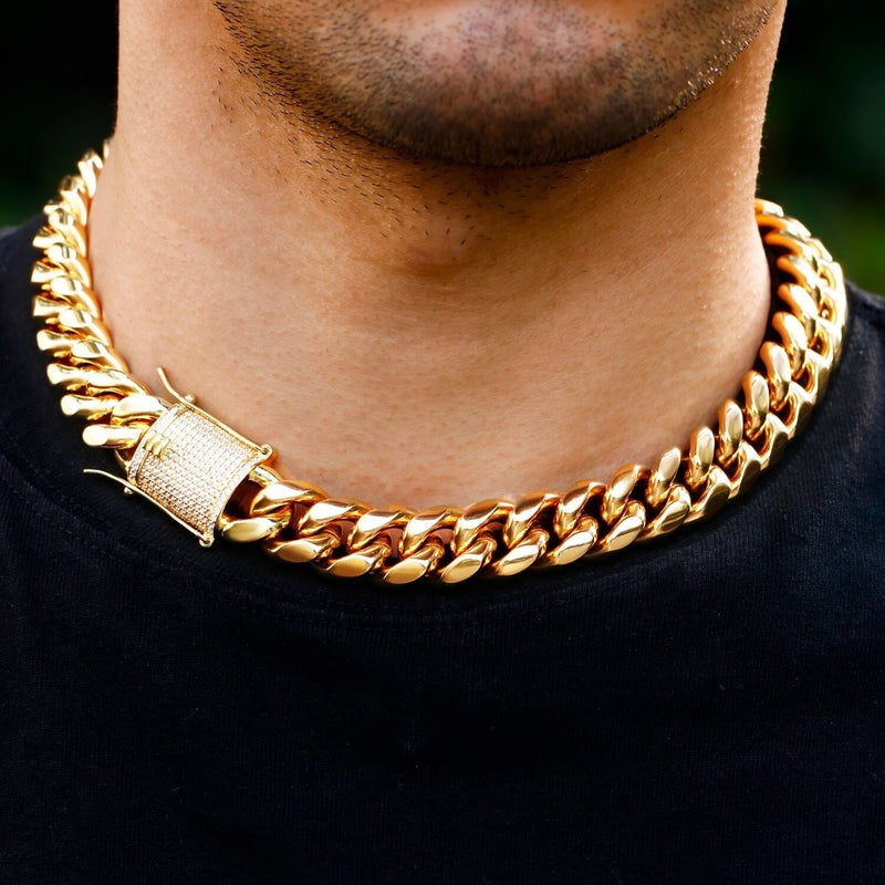 Iced Clasp Miami Cuban Link Chain