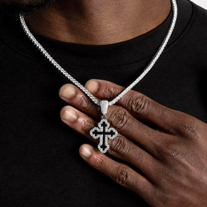 Black Enamel Cross Pendant