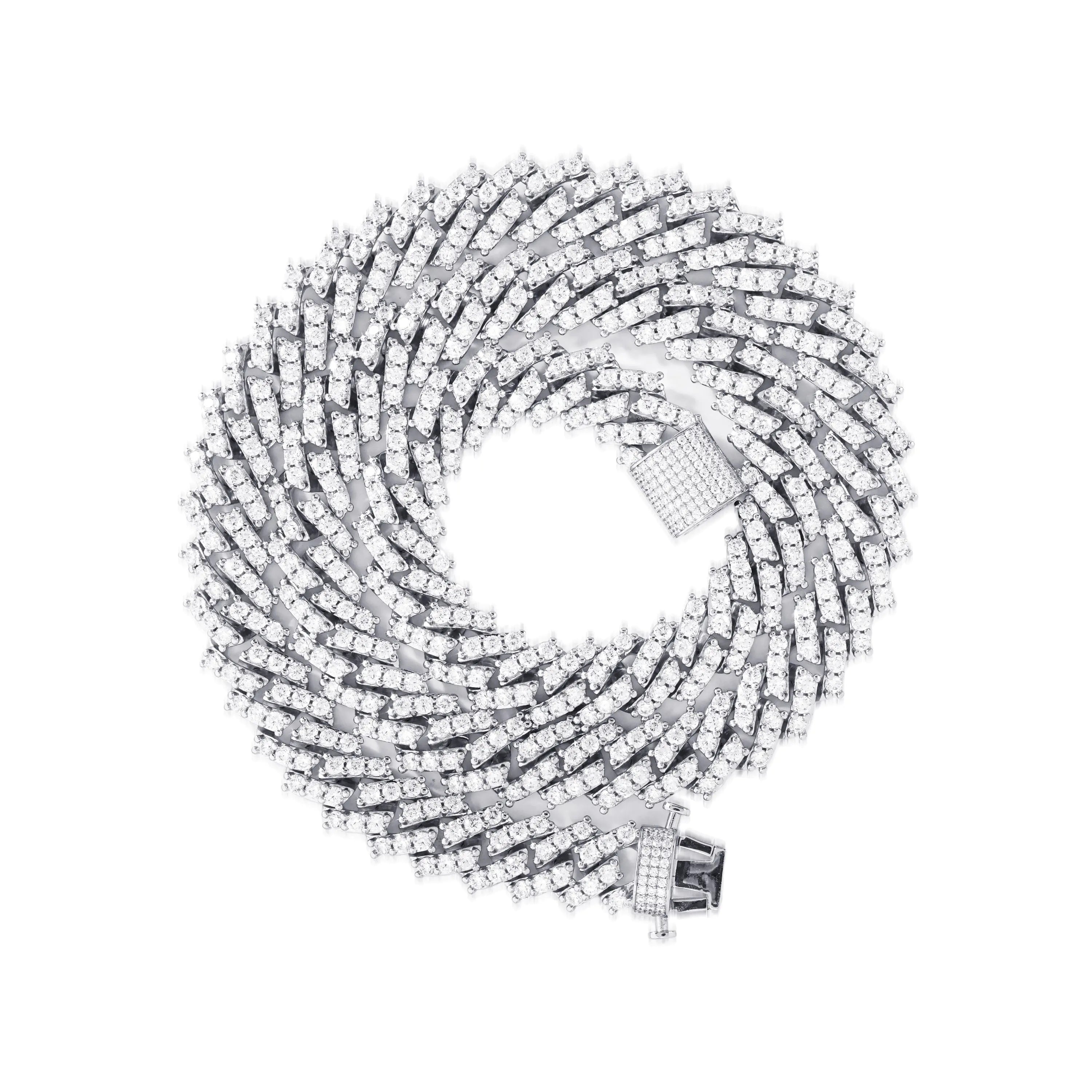 15MM One-Row Iced Prong Cuban Chain