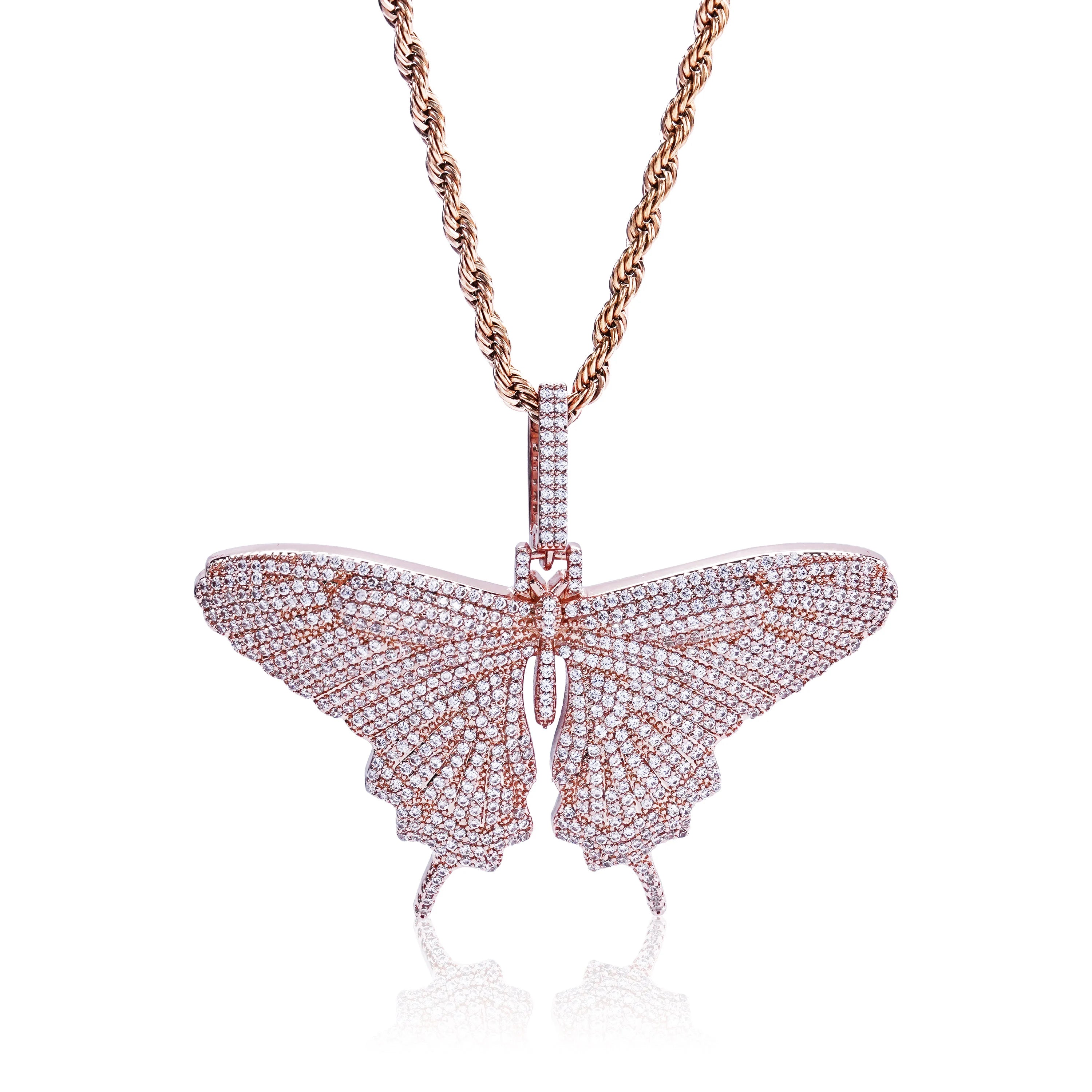 Iced Butterfly Pendant