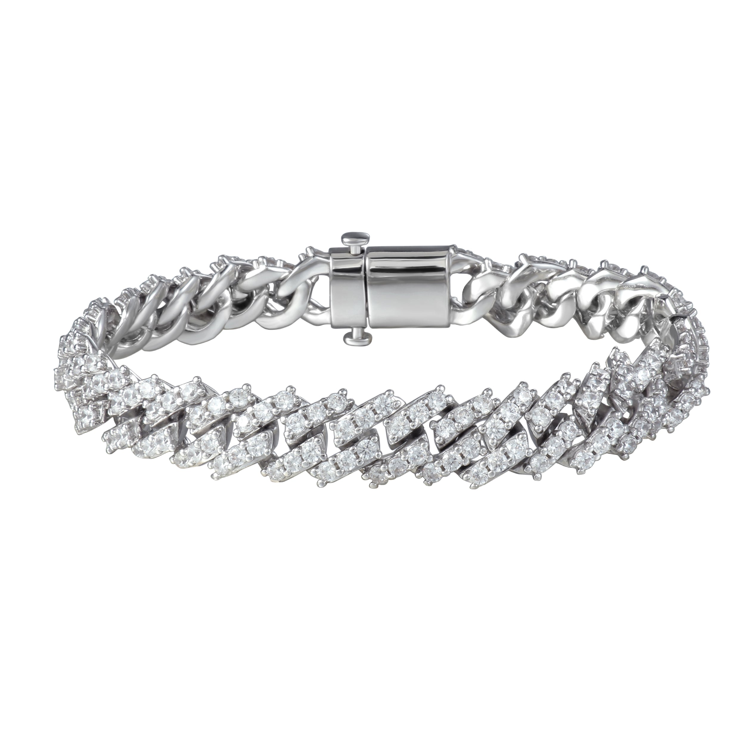 Simulated  S Link Prong Bracelet