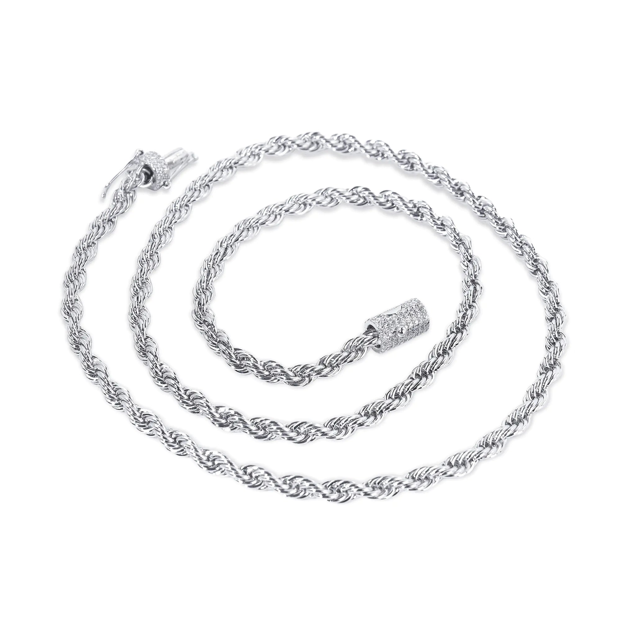 4MM Rope Chian With Moissanite Clasp