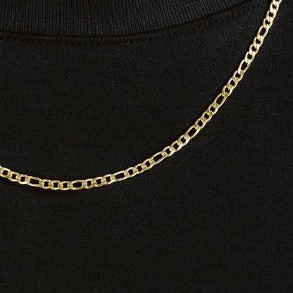 3mm Figaro Chain Gold