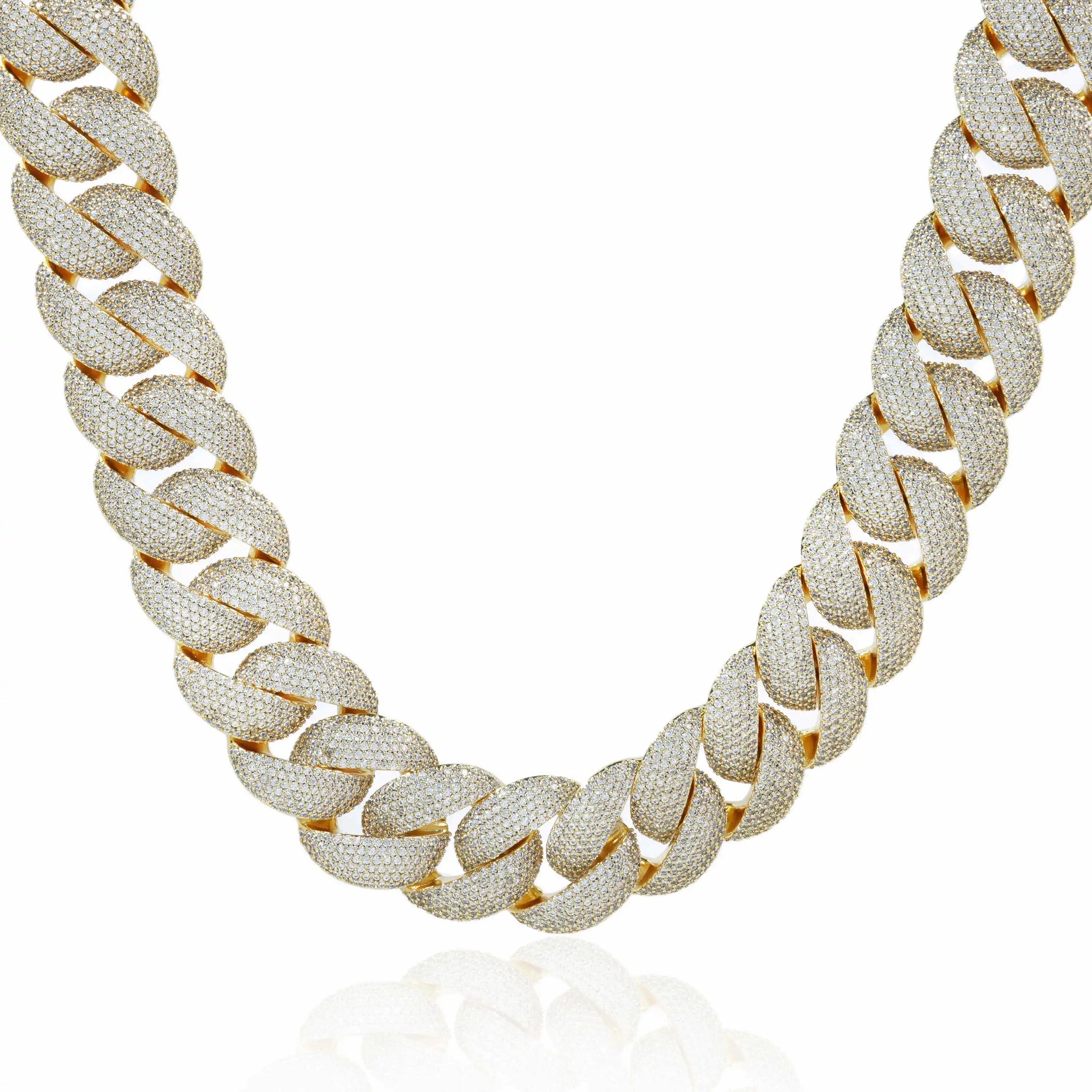 22MM 6 Row Pave Iced Cuban Chain