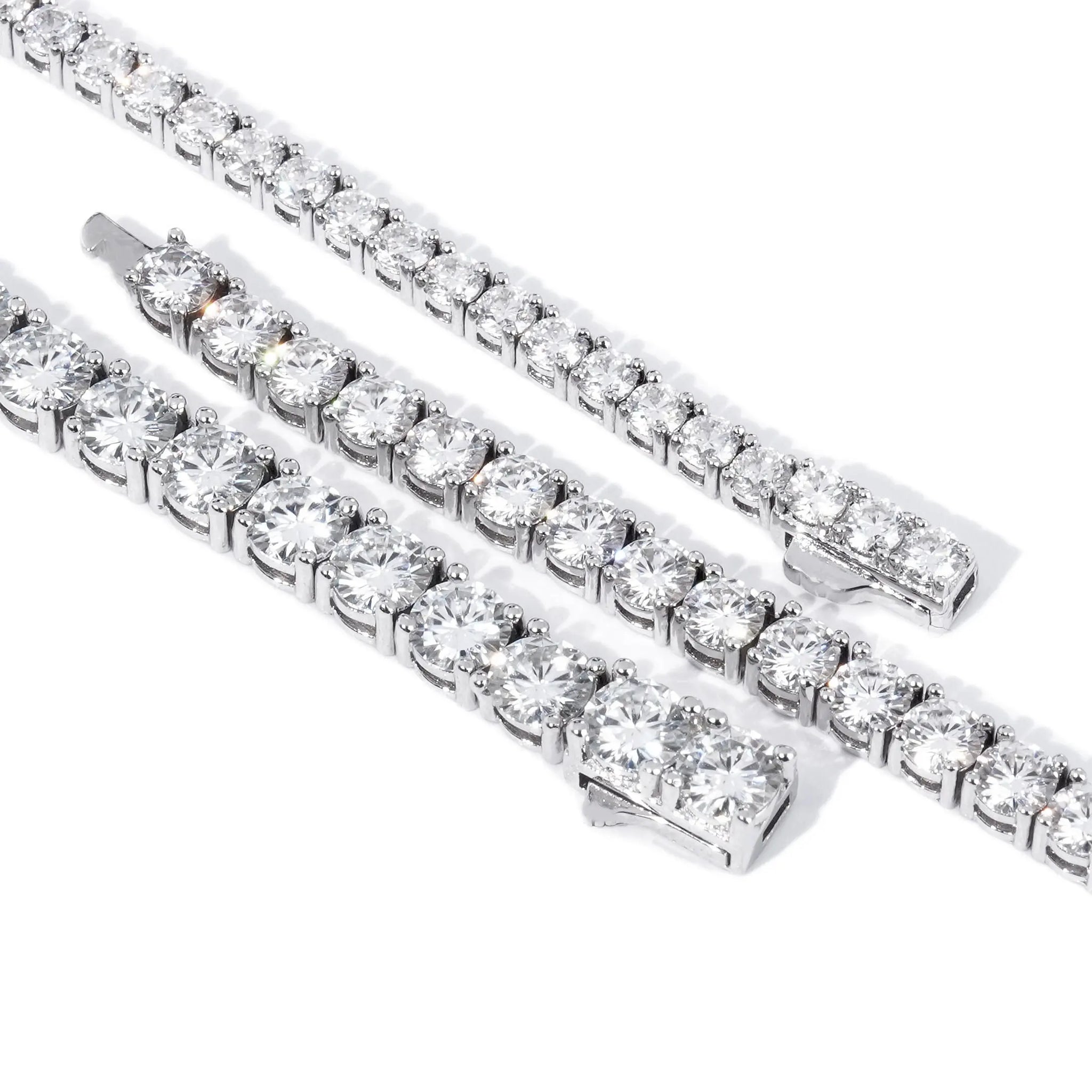 925 Sterling Silver Moissanite Tennis Chain