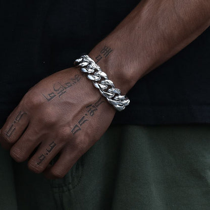 Miami Cuban Link Bracelet - White Gold