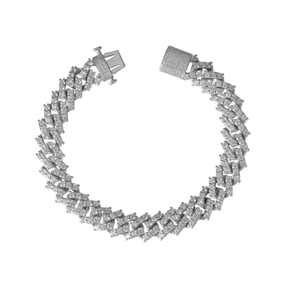 Simulated  S Link Prong Bracelet