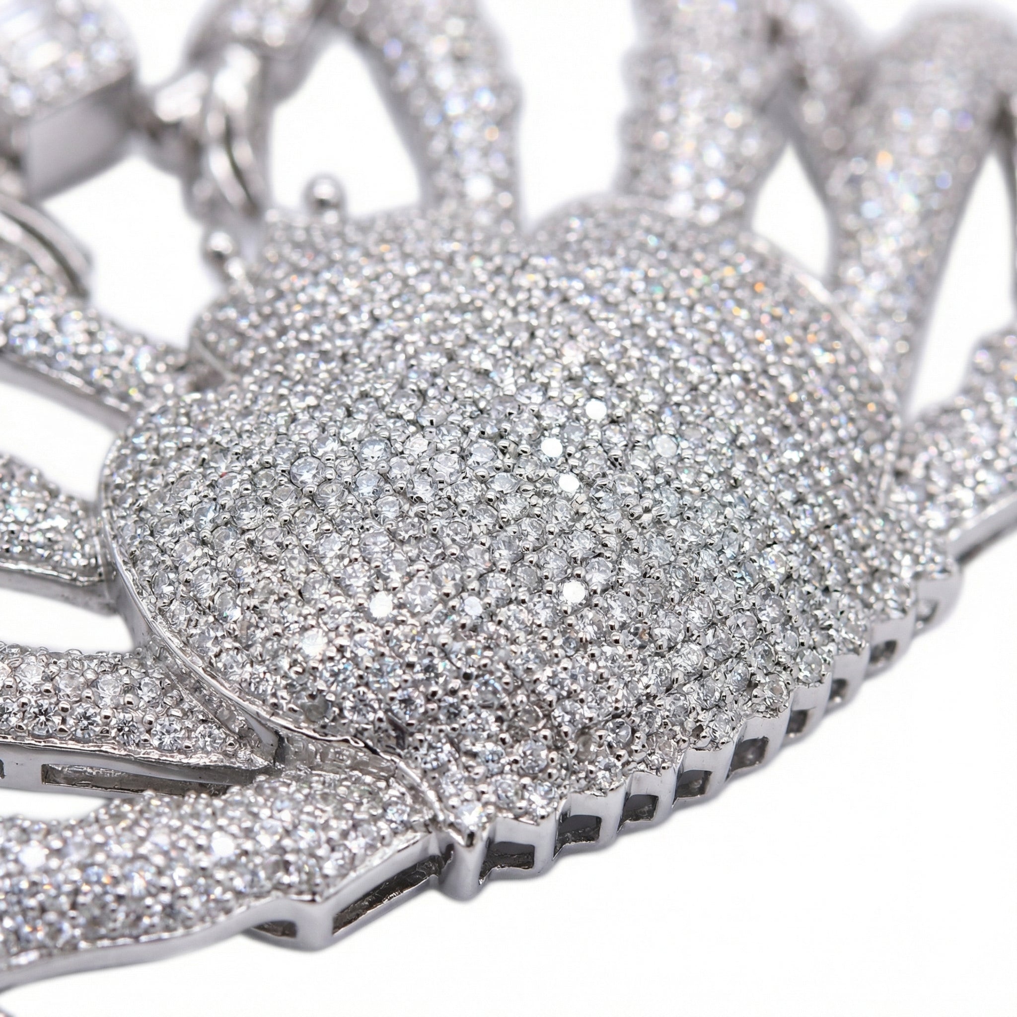 Iced-Out Crab Pendant