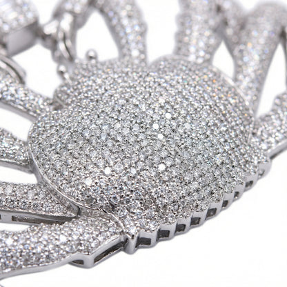 Iced-Out Crab Pendant