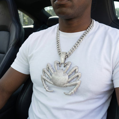 Iced-Out Crab Pendant
