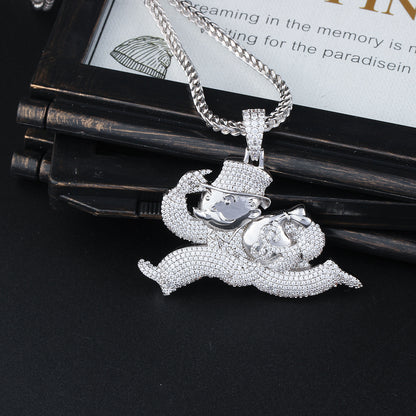 Iced Money Bag Man Pendant