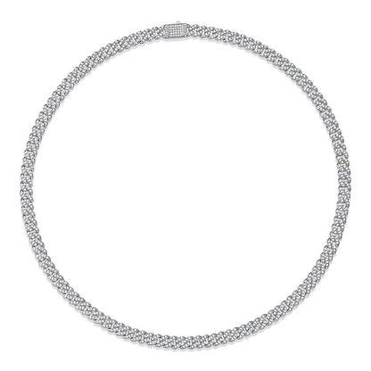 S925 Moissanite 8MM Cuban Chain