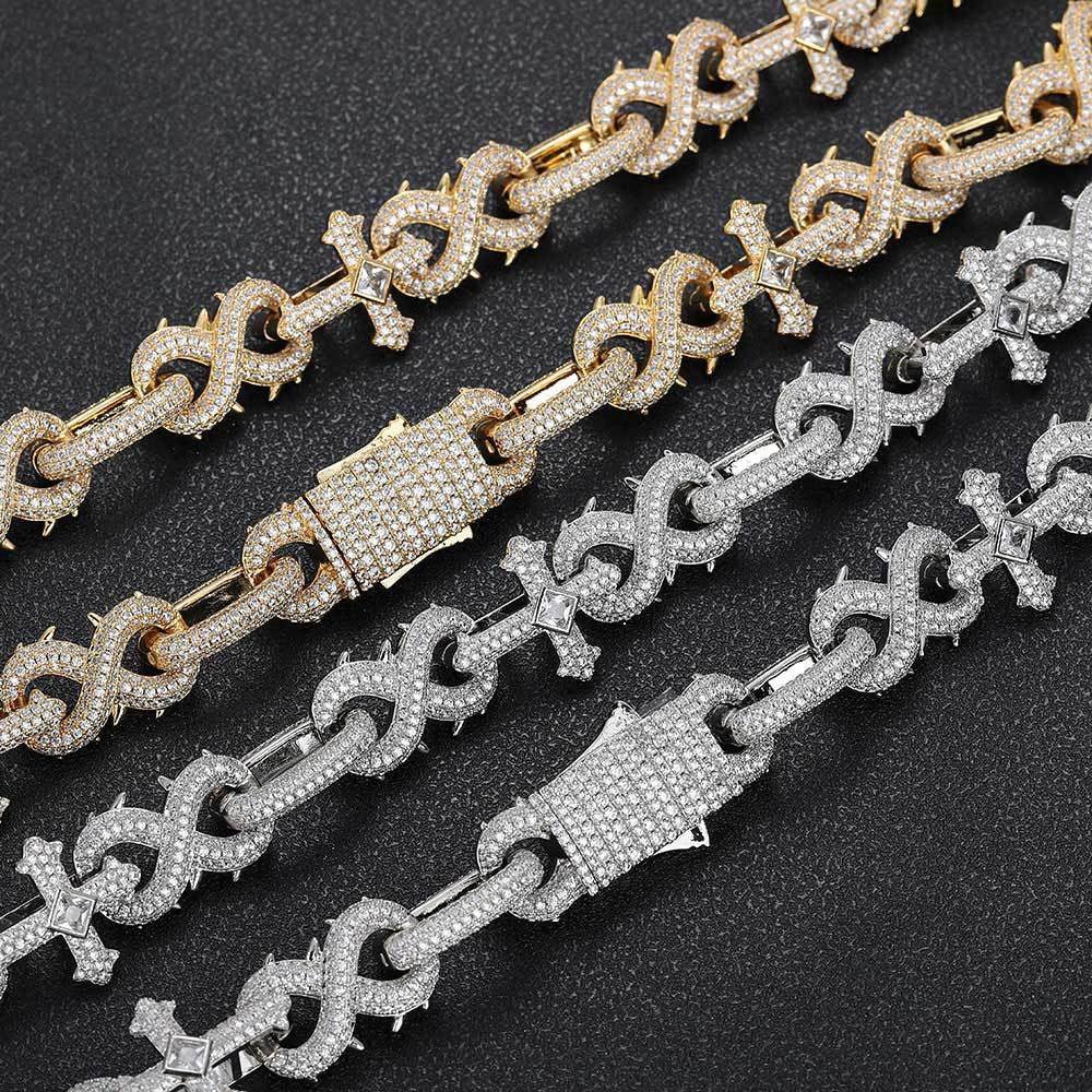 16mm Cross Infinity Holo Chain