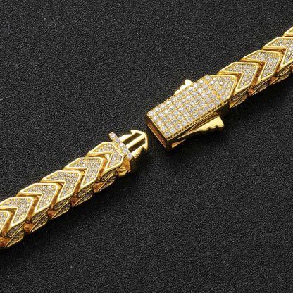 8MM 3D V Shape Cuban Link Bracelet