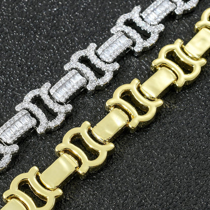 13MM Iced Byzantine Bracelet