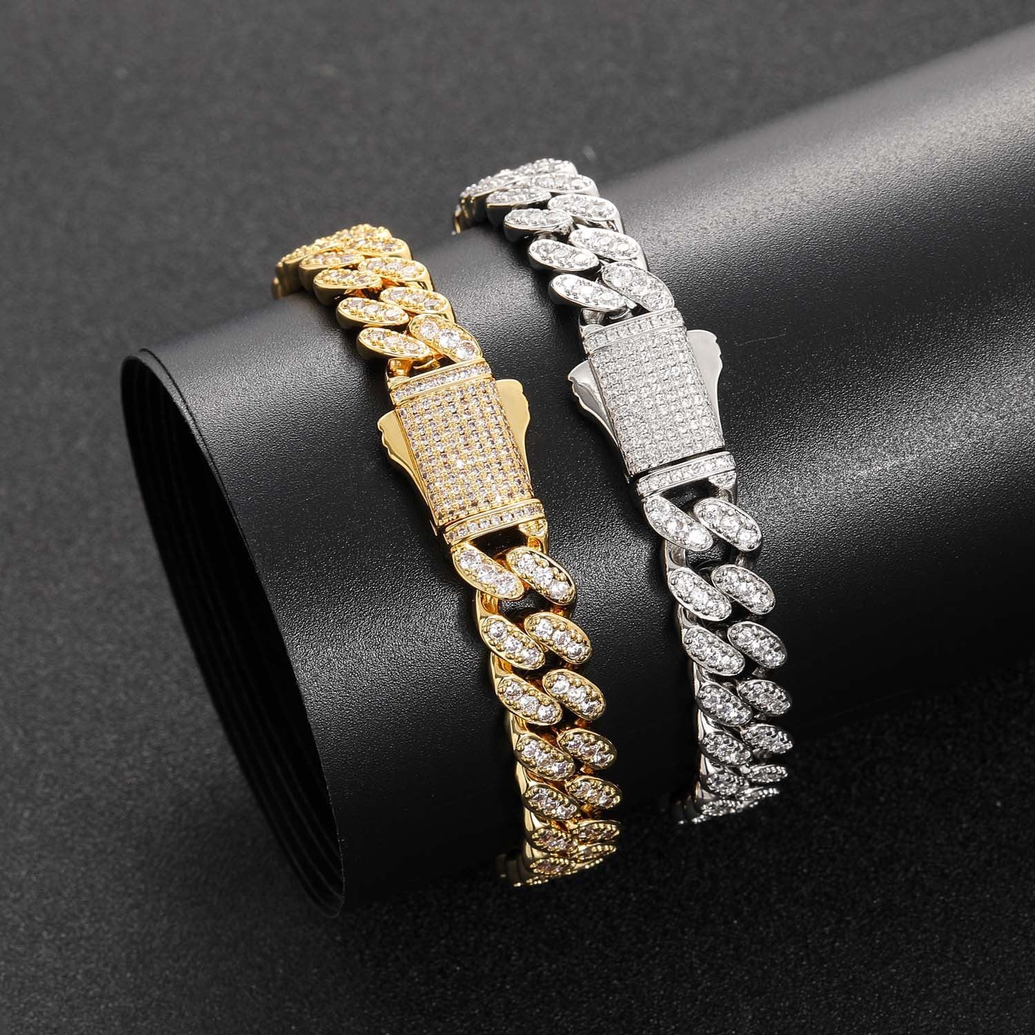 10MM Iced Out Cuban Bracelet