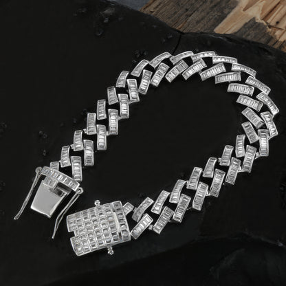 19MM Iced Baguette Prong Cuban Chain