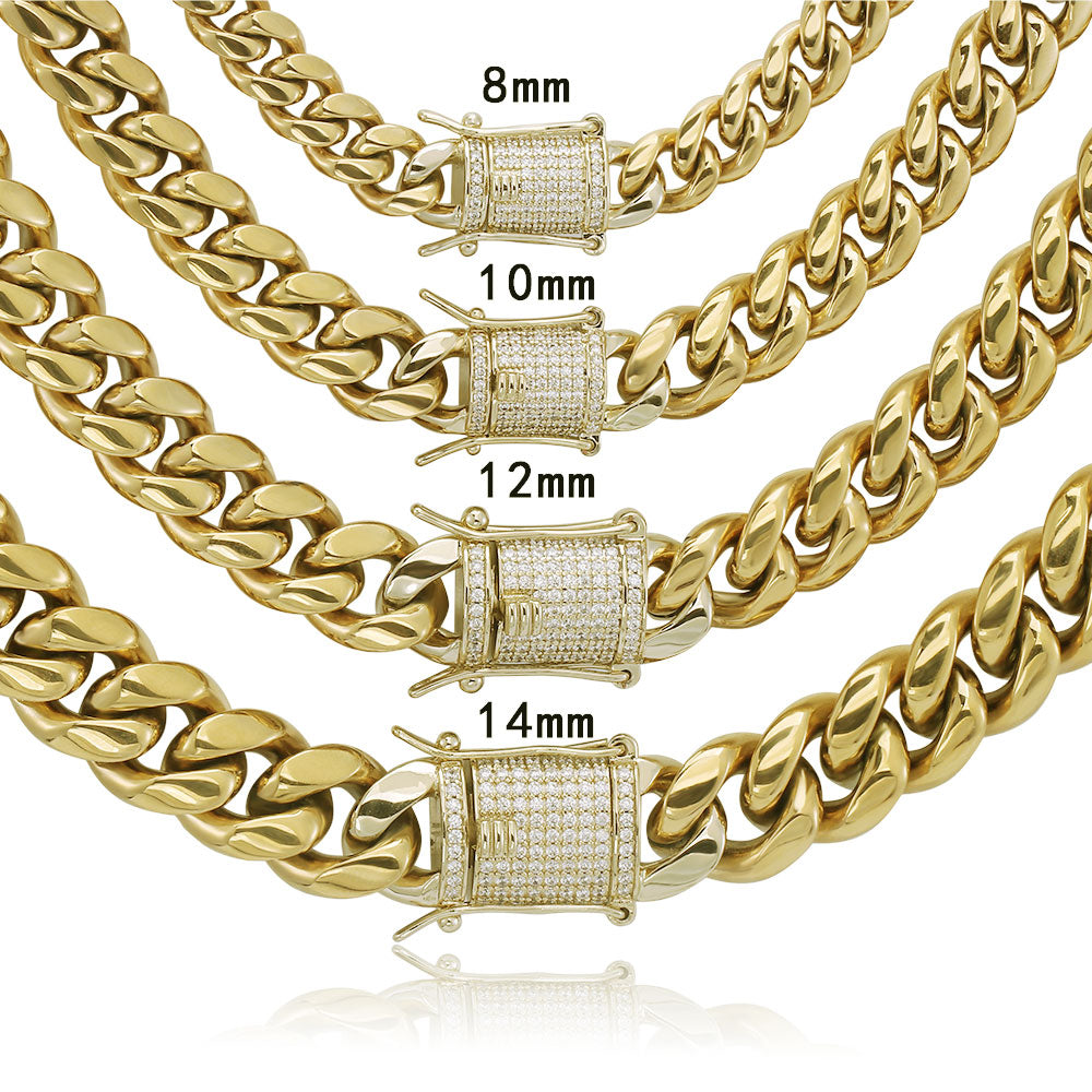 Iced Clasp Miami Cuban Link Chain