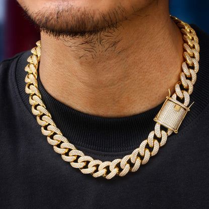 15MM Chunky Iced out Cuban Link Chain