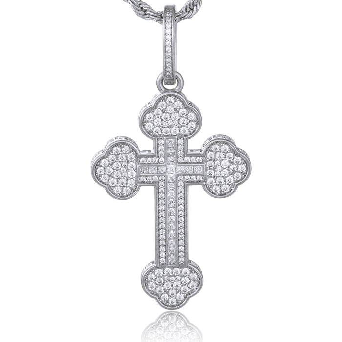 Iced Tennis Cross Pendant