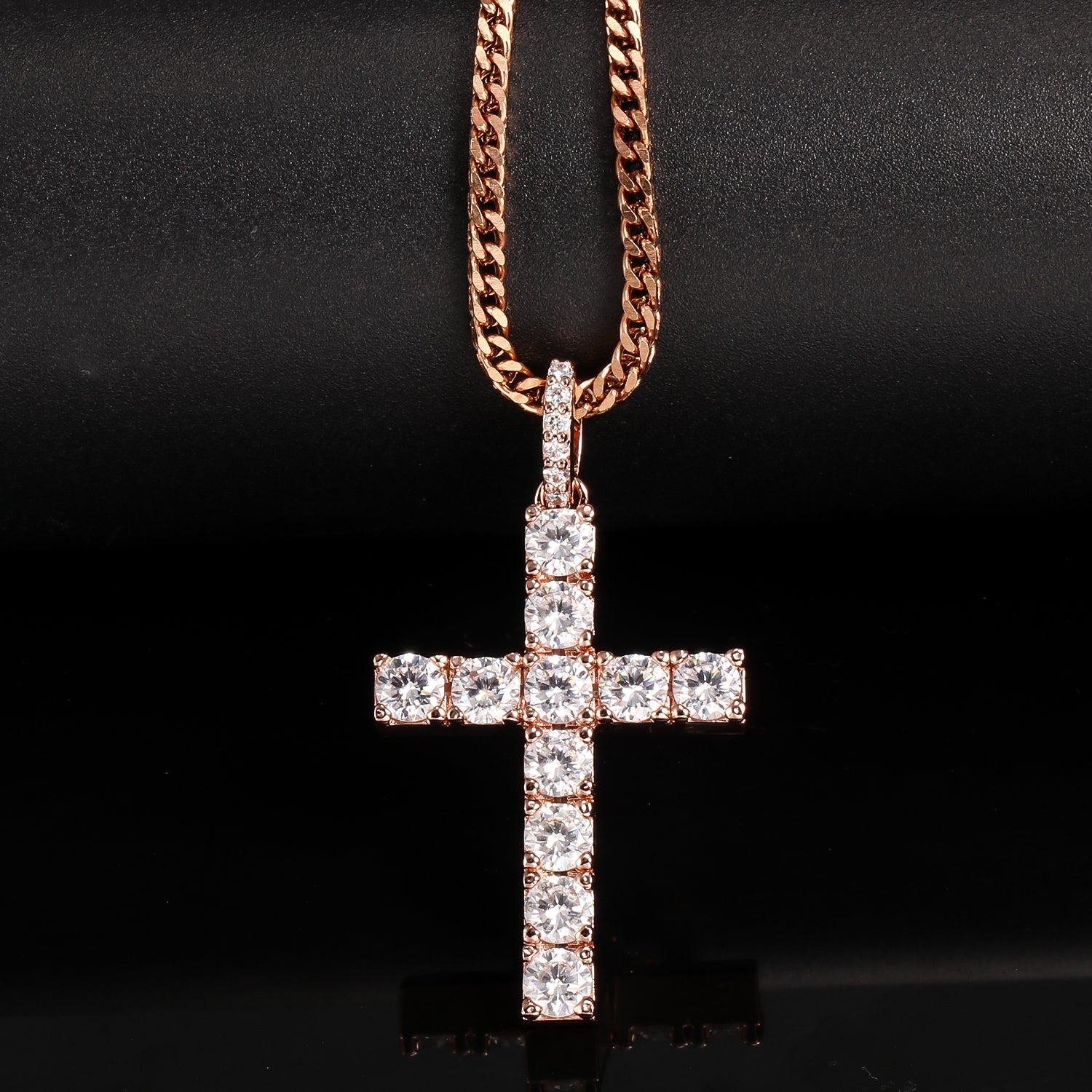 Iced Tennis Cross Pendant