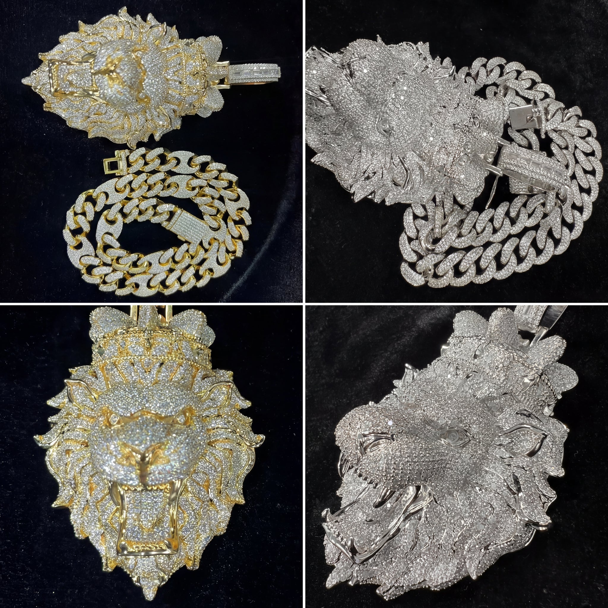 Iced-Out Big Lion Head Jungle King Pandent