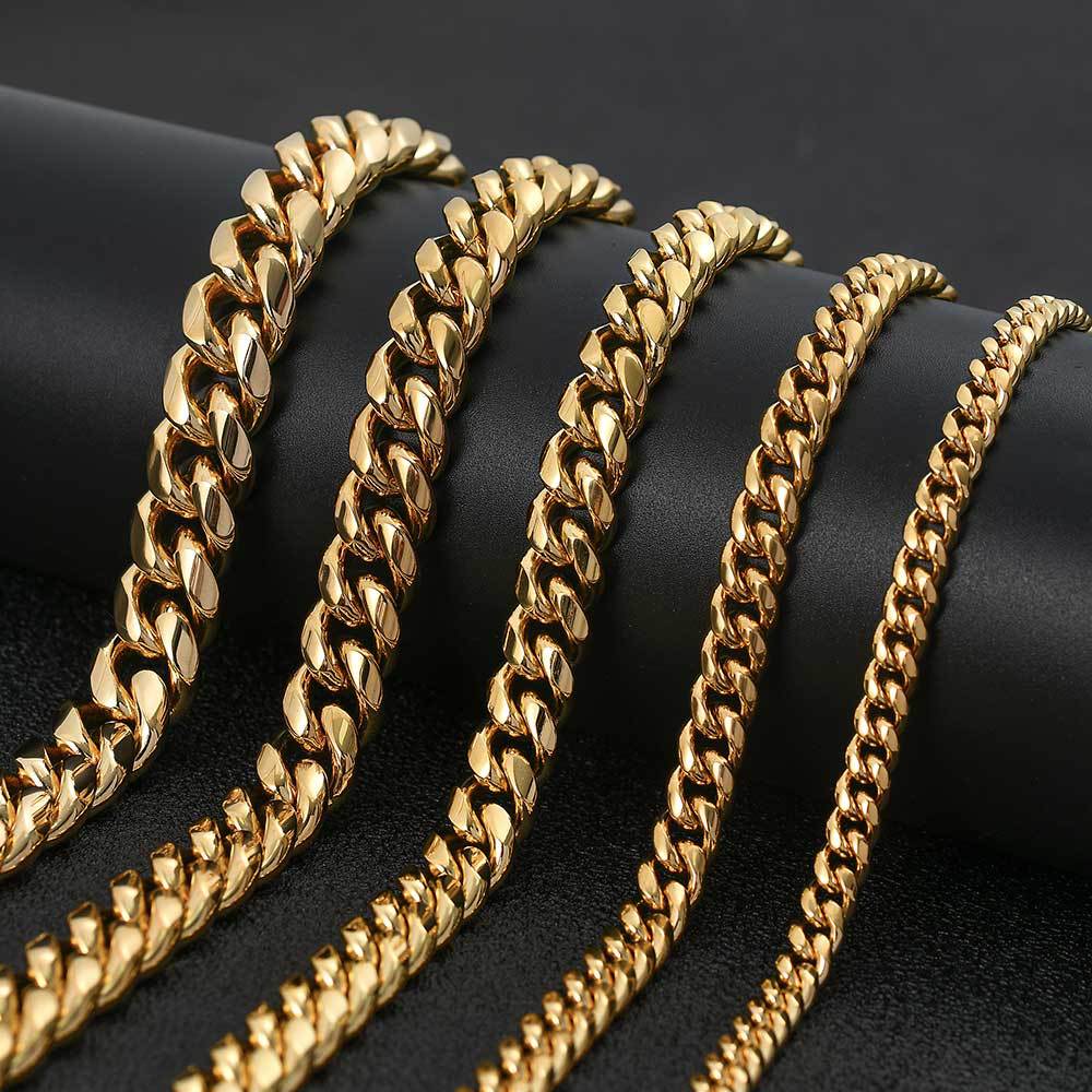 18K Spring Buckle Cuba Chain