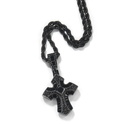 Mini Baguette Barbee Cross Pendant