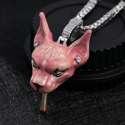 Sphinx Cat Enamel Pendant