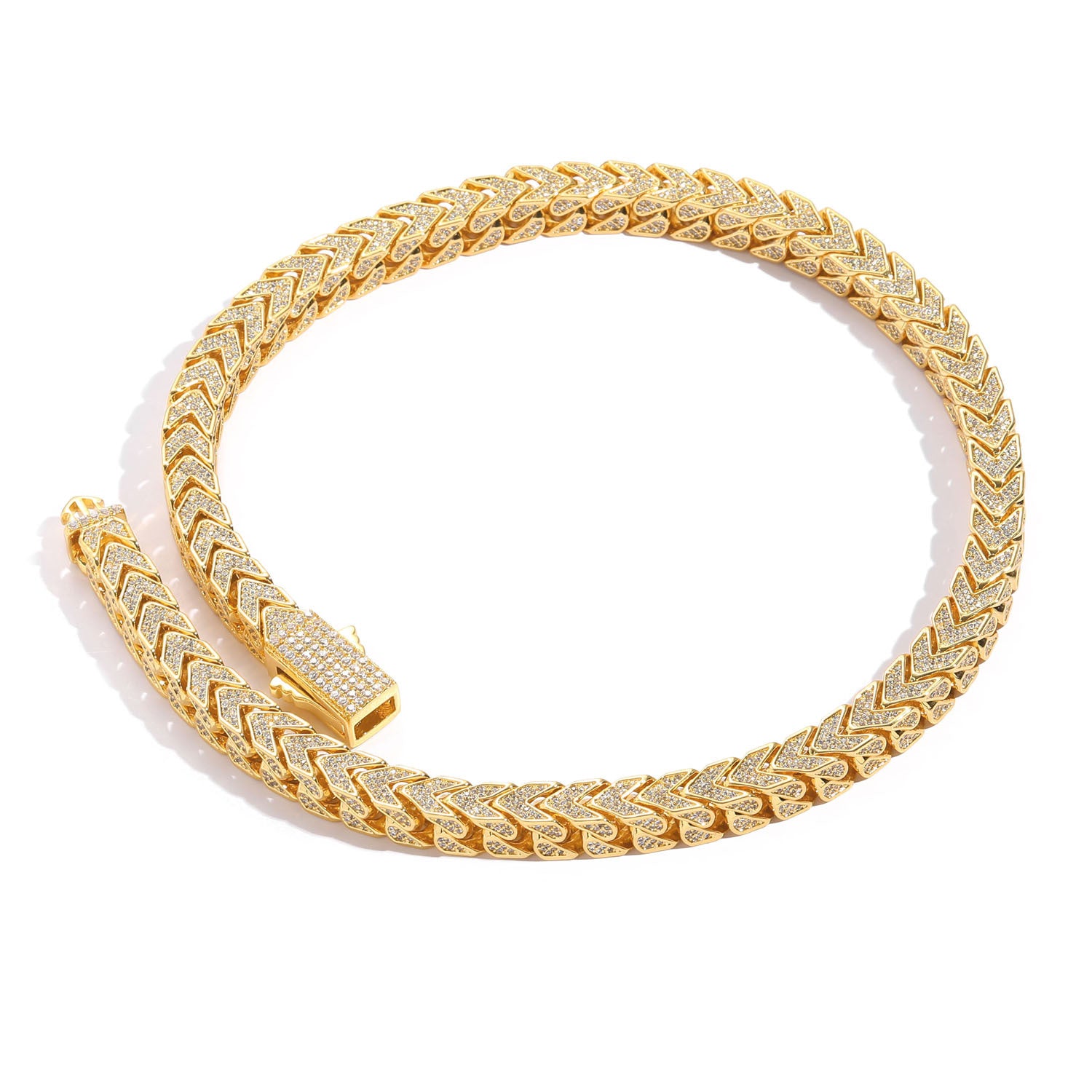 8MM 3D V Shape Cuban Link Chain